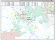 Phoenix-Mesa-Scottsdale Metro Area Wall Map Premium Style